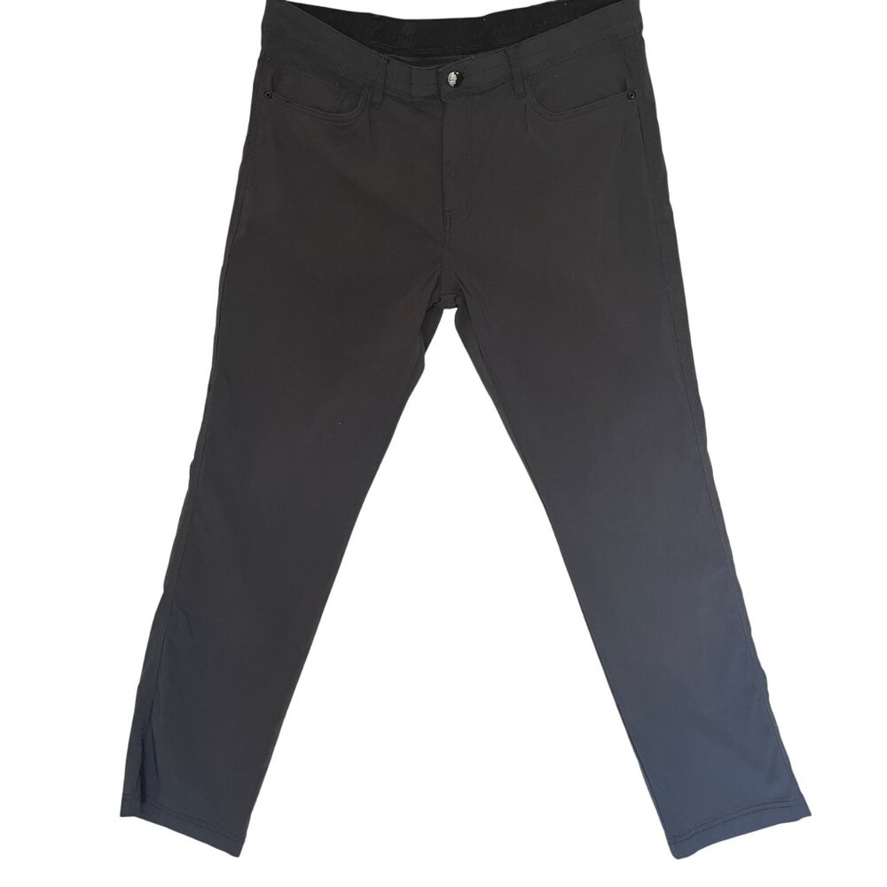 Mens Weatherproof Vintage Performance Stretch Pants 38X32 Charcoal Gray Nylon/Sp